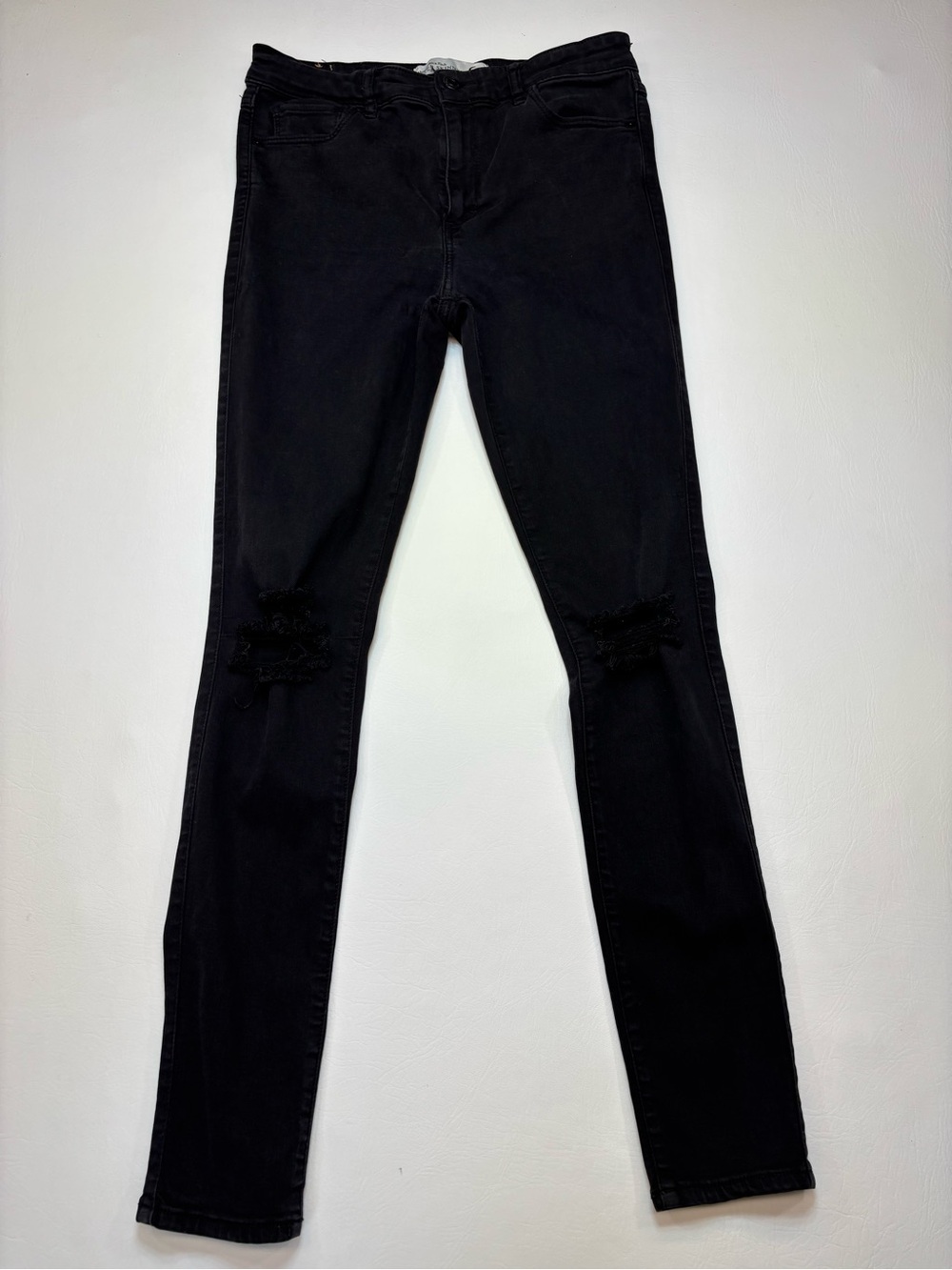Abercrombie & Fitch Super Skinny High Rise Jeans Black Womens 6R 28x31 Stretch - Picture 1 of 6